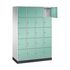 Schließfachschrank,RAL7035/RAL6027,HxBxT 1950x1220x500mm,4x5 Fächer