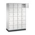 Schließfachschrank,RAL7035,HxBxT 1950x1220x500mm,4x6 Fächer,Zyl.-Schl.