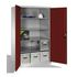 Universalschrank, HxBxT 1950x1200x800mm, Korpus RAL7035, Front RAL3003