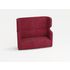 Sofa, 2-Sitzer, schallabsorbierend, Stoff rot, HxBxT 1330x1570x760mm