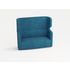 Sofa, 2-Sitzer, schallabsorbierend, Stoff blau, HxBxT 1330x1570x760mm