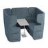 Sitzgruppe, 2 Sofas, Tisch, 4-Sitzer, schallabsorbierend, Stoff hellblau