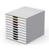 Schubladenbox, 10xDIN A4/DIN C4/Folio, HxBxT 292x280x356mm, ABS, weiß