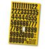 Regalfeldmagnet, Ziffern 0-9, DIN A4, H 43mm, Magnetfolie, gelb/schwarz