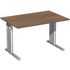 Höhenverstellbarer Schreibtisch,HxBxT 680-820x1200x800mm,Platte Nussbaum