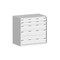 Schubladenschrank,HxBxT 1000x1050x750mm,Deckel-,Boden-,Frontfarbe RAL7035