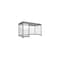 Raucher-Unterstand, HxBxT 2510x4195x2165mm, Wände ESG, Dach Trapezblech