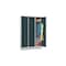 Abteilschrank, HxBxT 1850x1200x500mm, 3 Abt., RAL7035, Front RAL7016