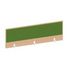 Thekenblende,f. Schreibtisch,Anbau hinten,B 1400mm,NH-Ahorn,BN7048-grün