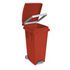 Treteimer,1x80l,HxBxT 790x370x510mm,Klemmring,Korpus PP rot,Deckel PP rot