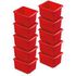 Drehstapelbehälter-Set, 10-tlg., HxLxB 245x455x360mm, 32l, PP, rot