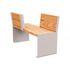 Sitzbank, B 1200mm, 3 Latten, Holz-Sitz Mahagoni, Sitz H 450mm