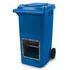 fahrbarer Streugutbehälter, 240l, HxBxT 1075x580x730mm, HDPE, blau