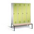 Sitzbankschrank,HxBxT 2090x1590x500mm,Korpus RAL7035,Front RDS1108060