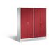 Abteilschrank,HxBxT 1800x1590x500mm,4 Abt.,Korpus RAL7035,Front RAL3003