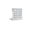 Sichtfenster-Schiebetürenschrank, Korpus RAL7035, Front RAL7035