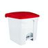 Contitop, Abfallbehälter mit Pedal 30L weiß/rot