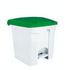 Contitop, Abfallbehälter mit Pedal 30L weiß/grün/VE:3