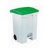 Contitop, mobiler  Abfallbehälter mit Pedal 70L weiß/grün