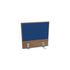 Aufsatz-Paneel,f. Schreibtisch,Anbau hinten,B 600mm,NT-Cherry,BN6016-blau