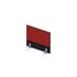Aufsatz-Paneel, f. Schreibtisch, Anbau seitlich, CC-schwarz, BN4011-rot