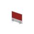 Aufsatz-Paneel, f. Schreibtisch, Anbau seitlich, MP-hellgrau, BN4011-rot