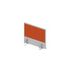 Aufsatz-Paneel,f. Schreibtisch,Anbau seitlich,MP-hellgrau,BN3012-orange