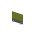 Aufsatz-Paneel,f. Schreibtisch,Anbau seitlich,MS-dunkelgrau,BN7048-grün