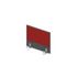 Aufsatz-Paneel,f. Schreibtisch,Anbau seitlich,MS-dunkelgrau,BN4011-rot