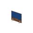Aufsatz-Paneel,f. Schreibtisch,Anbau seitlich,NP-Tiepolo Nut,BN6016-blau