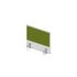Aufsatz-Paneel, f. Schreibtisch, Anbau seitlich, BI-weiss, BN7048-grün