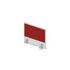 Aufsatz-Paneel,f. Schreibtisch,Anbau seitlich,B 600mm,BI-weiss,BN4011-rot