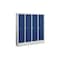 Abteilschrank f. Kinder, HxBxT 1300x1030x300mm, RAL7035, Front RAL5010