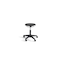 Drehhocker,Sitz HxØ 410-570x340mm,PU-Rundsitz schwarz,Gestell alusilber
