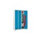 Abteilschrank, HxBxT 1850x1200x500mm, 4 Abt., RAL7035, Front RAL5012
