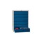 Schubladenschrank, HxBxT 1000x1023x600mm, RAL7035, Front RAL5010
