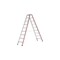 Stufenstehleiter,beidseitig,2x9 Stufen,Stand H 1,61m,Holm L 2,28m,Alu