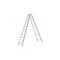 Stufenstehleiter,beidseitig,2x12 Stufen,Stand H 2,31m,Holm L 3,04m,Alu
