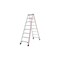 Stufenstehleiter,beidseitig,2x8 Stufen,Stand H 1,34m,Holm L 2,02m,Alu