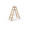 Stufenstehleiter,beidseitig,2x5 Sprossen,Holm L 1,53m,2-tlg.,Nadelholz