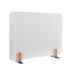 Tischtrennwand, HxB 600x800mm, Wand Stahl, weiß, 2 Standfüße