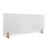 Tischtrennwand, HxB 600x1600mm, Wand Stahl, weiß, 2 Standfüße