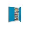 Großraum-Flügeltürenschrank,HxBxT 1950x1500x600mm,RAL7035,Front RAL5012