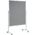 Moderationstafel,H 1950mm,Tafel HxB 1500x1200mm,Tafel Textil,grau,pinnbar