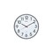 Wanduhr,Funk,Ziffernblatt weiß,arabische Zahlen/Striche,Anzeige analog