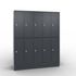 Abteilschrank,HxBxT 1800x1480x500mm,5x2 Abt.,Korpus RAL7021,Front RAL7021