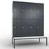 Sitzbankschrank,HxBxT 2090x1590x815mm,Korpus RAL7021,Front RAL7021