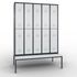 Sitzbankschrank,HxBxT 2090x1480x815mm,Korpus RAL7021,Front RAL7035