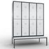 Sitzbankschrank,HxBxT 2090x1590x815mm,Korpus RAL7021,Front RAL7035