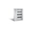 Querrollladenschrank, HxBxT 1660x1200x420mm, 4 OH, Rolladen weißaluminium